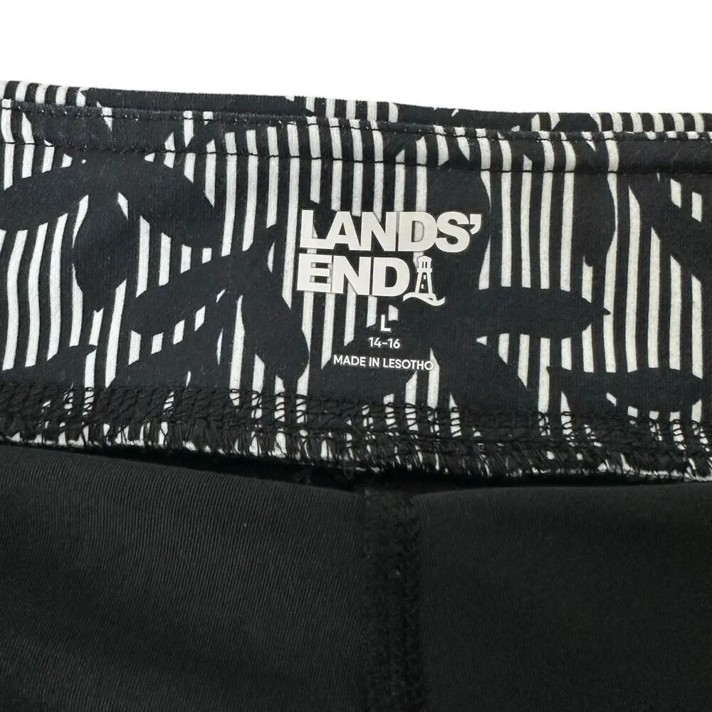 Lands End Black White Skort size Large